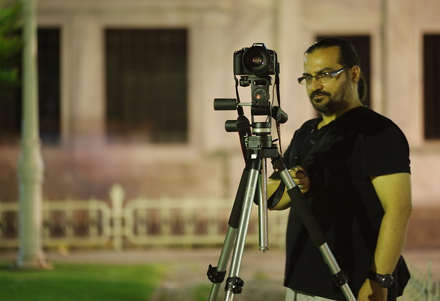 Photography work in midnight