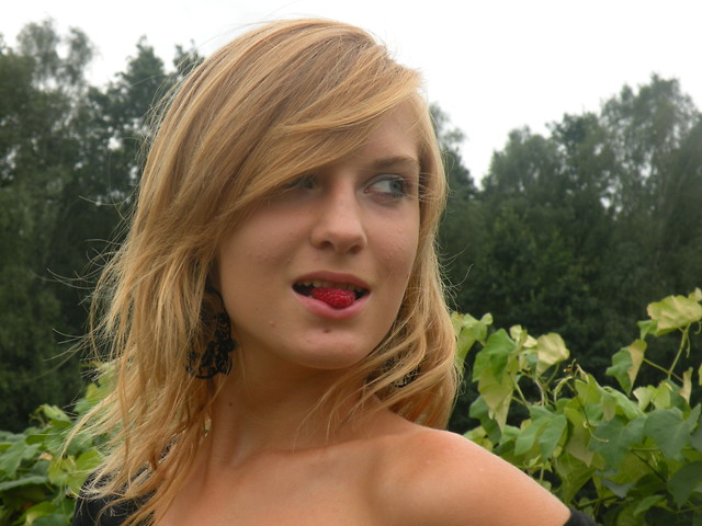 In the garden.
