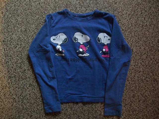 bluzka snoopy niebieska