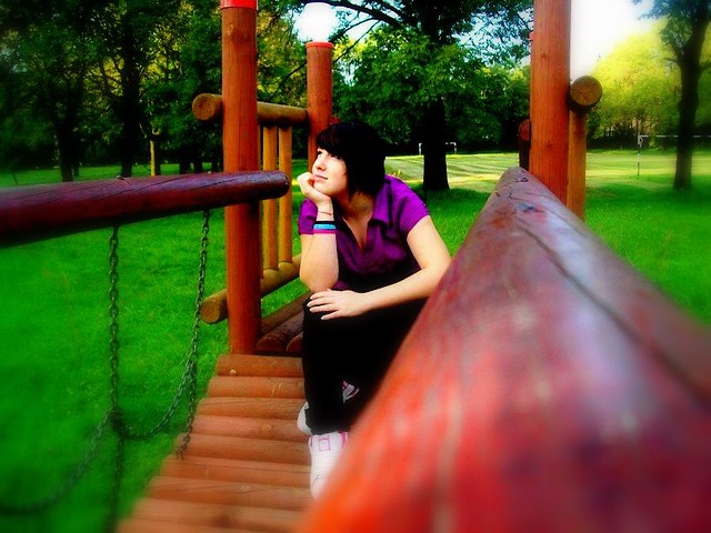 Na placu zabaw xD 