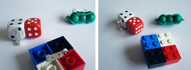 broszki lego fimo kostki