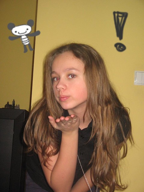 ;P
