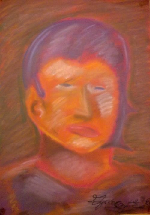 Portret faceta w czapce