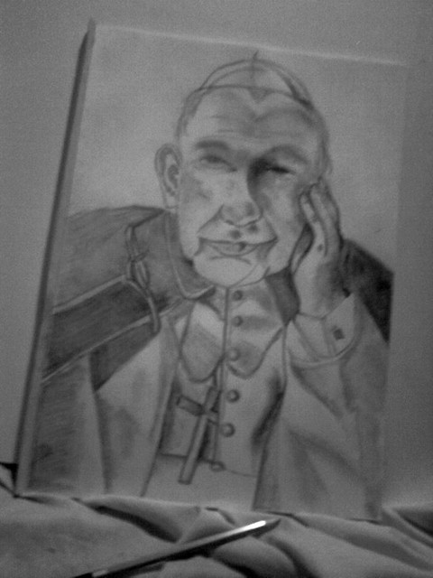 mj rysunek papiea. 
