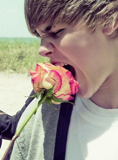 Jb wants to eat a rose!