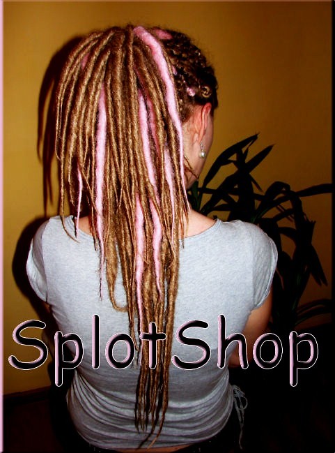 dredloki tfofi blond i baby pink