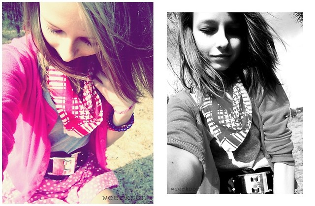 black, white and pink . 