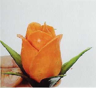 Roza z marchwi . Projekt Carving