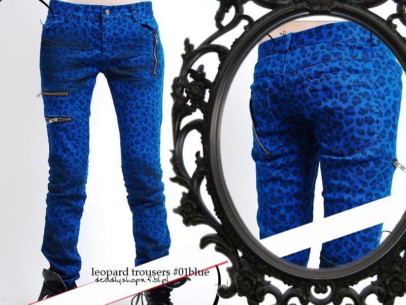 leopard trousers #01blue