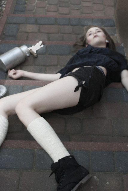 Clumsy girl.