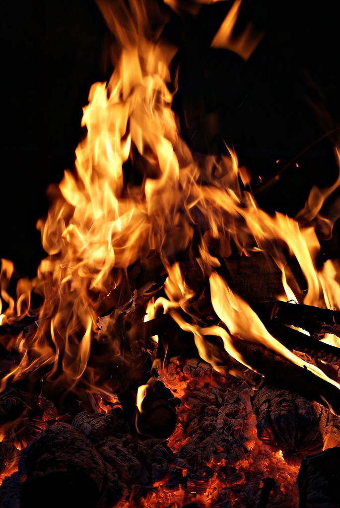 The fire