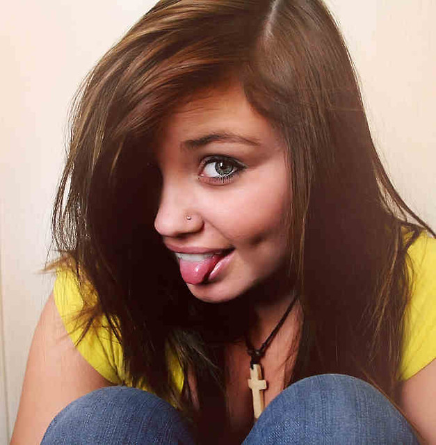 ;P