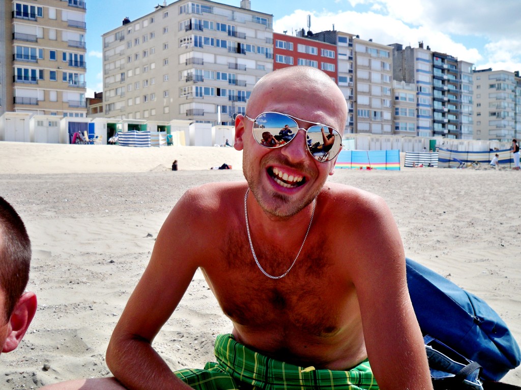 ;P