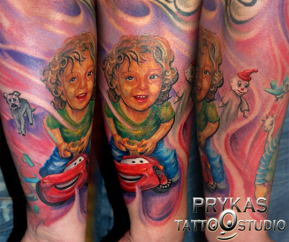 portret dziecka tatua