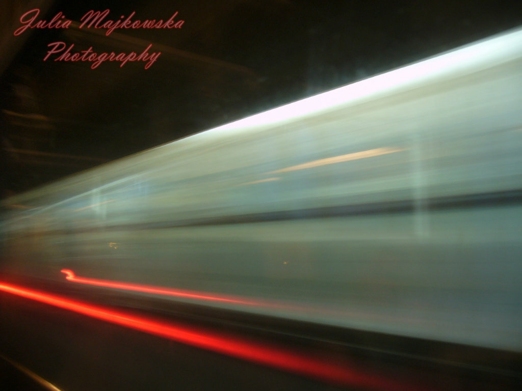 536.the bright light of a train.