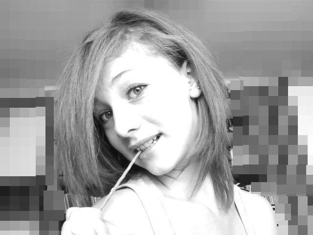; )