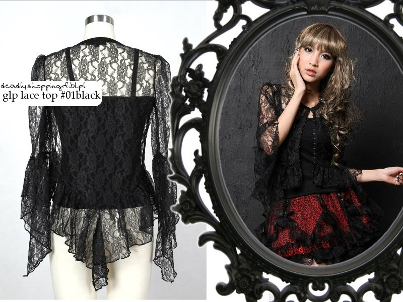 glp lace top #01black