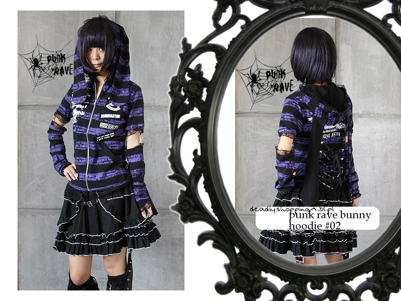 punk rave bunny hoodie #02