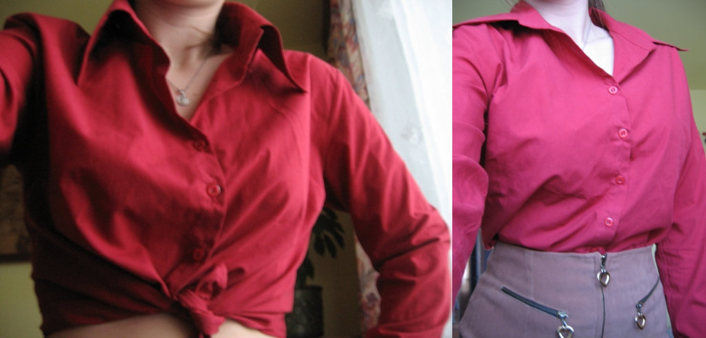 czerwona koszula, L/XL