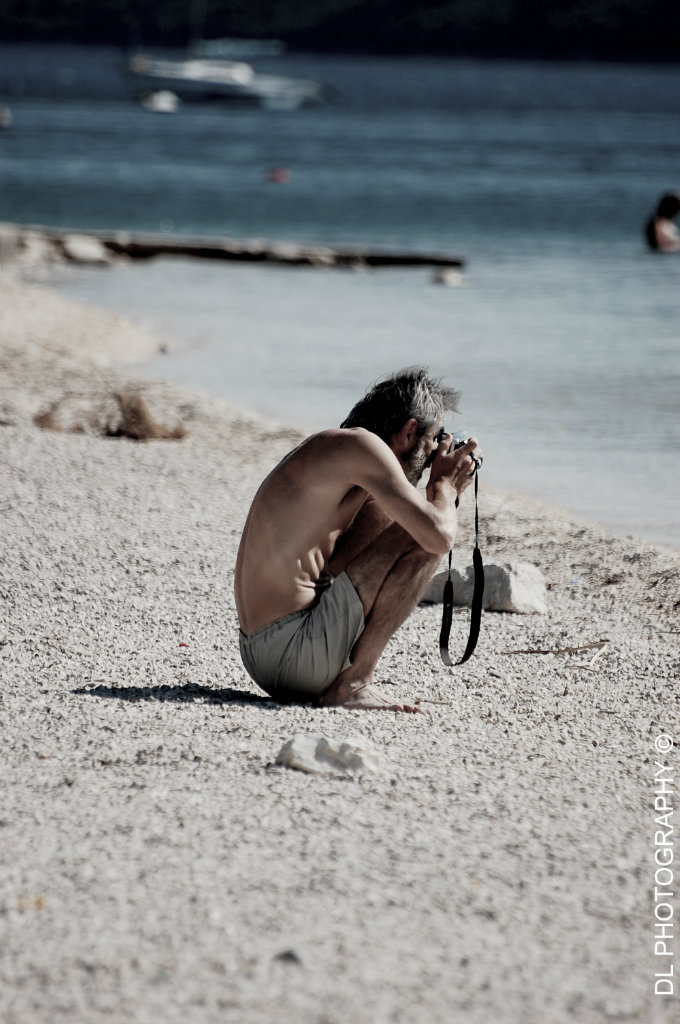 Man on the beach in Croatia