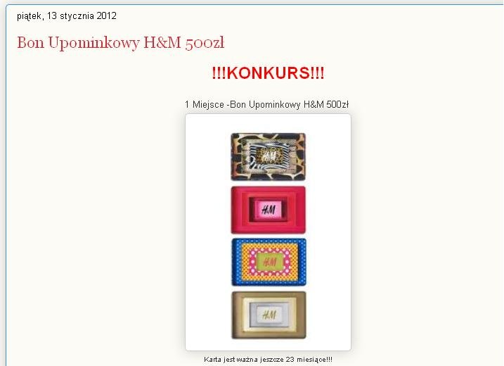 Bon upominkowy