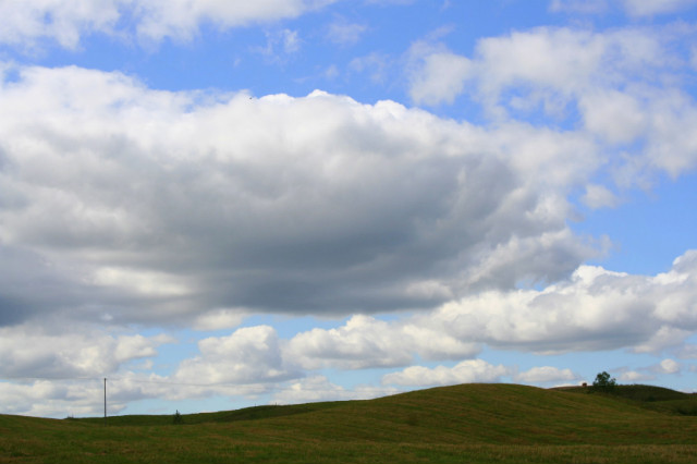 Blue sky.