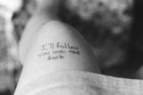 the dark.