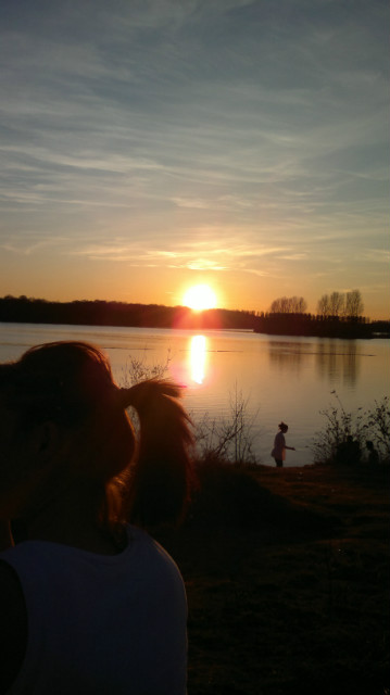 Facing the sun.