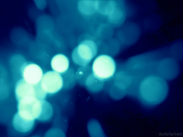 blue bokeh