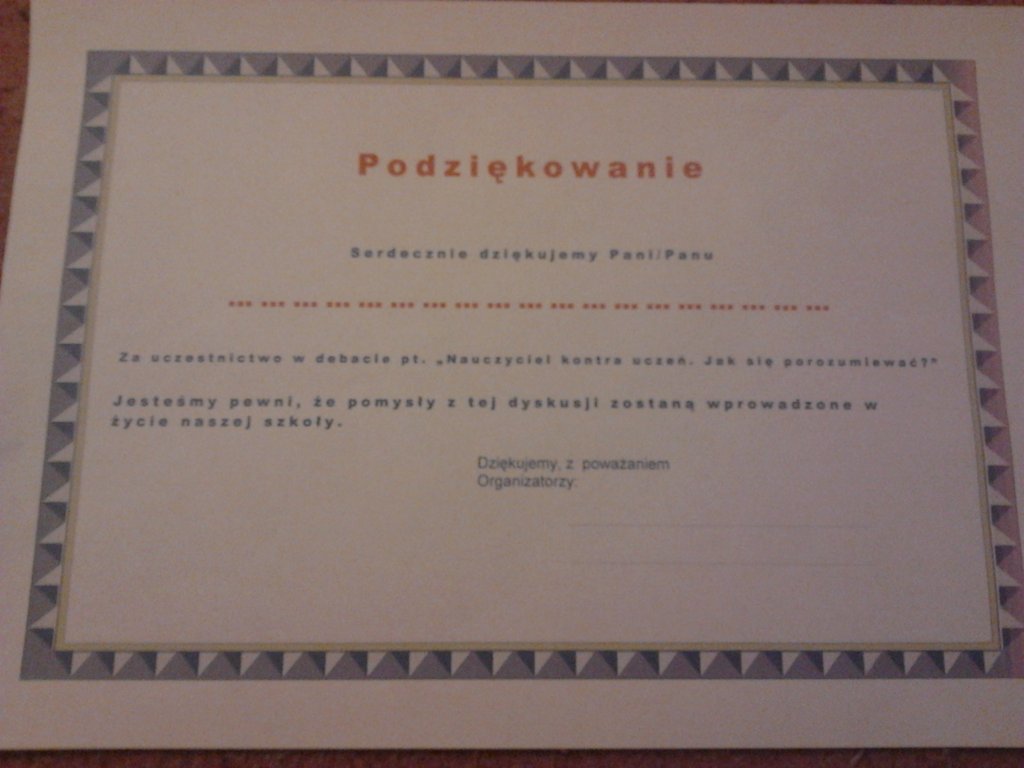 Podzikowanie