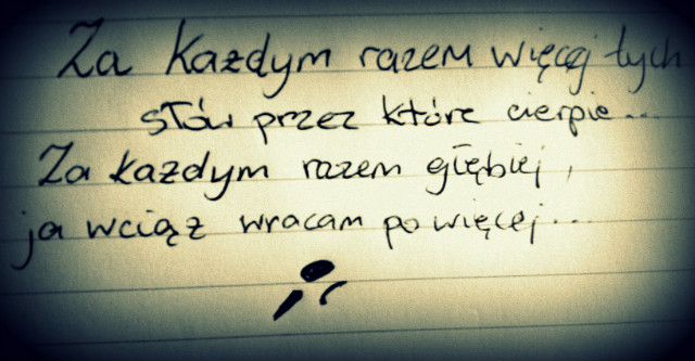 No c, ycie ..