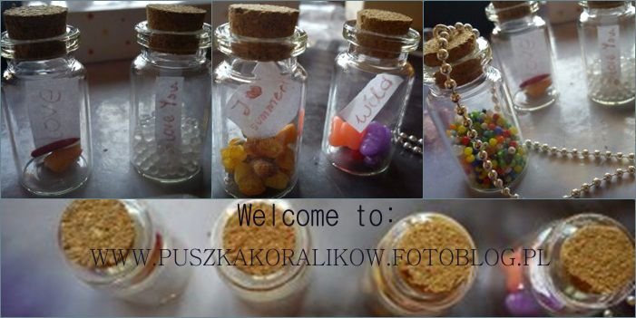 wisiorki buteleczki 