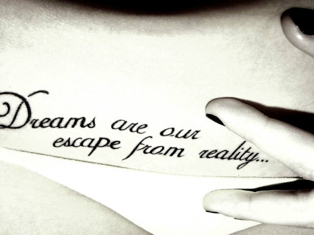 from reality...
