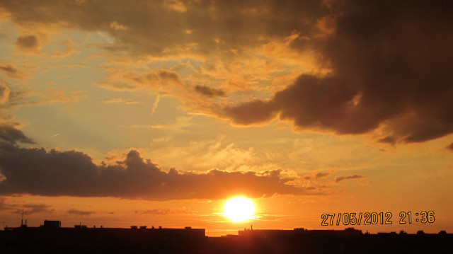 Sunset.