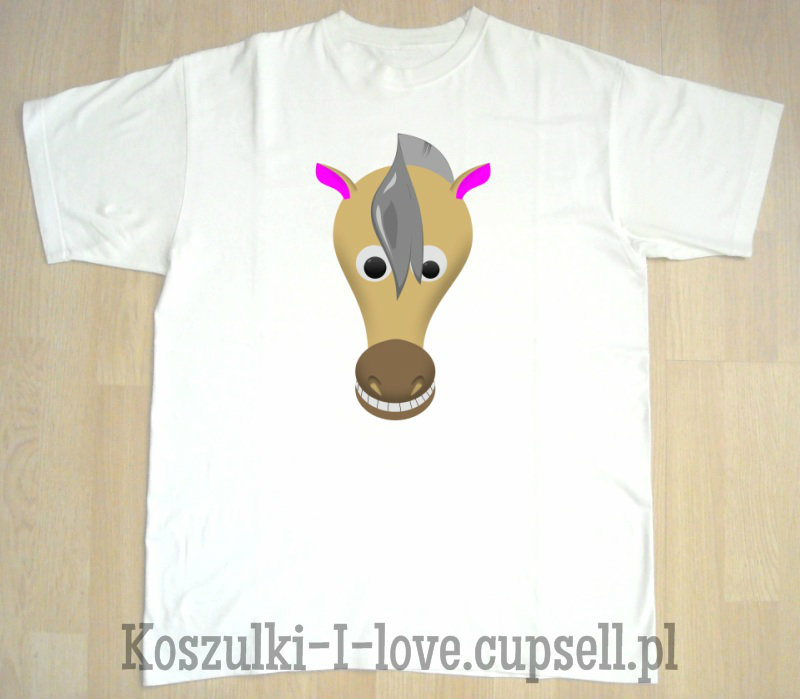 Koszulka z koniem cartoon