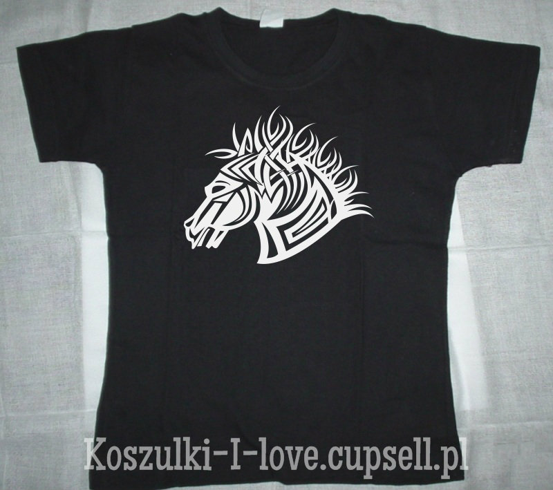 Koszulka z koniem tribal tattoo