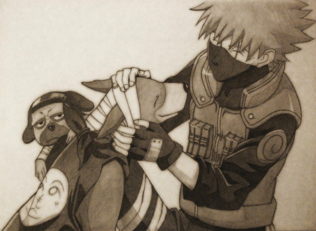 Kakashi i psiaki :D