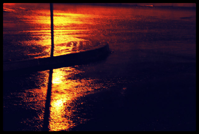 street in the rain