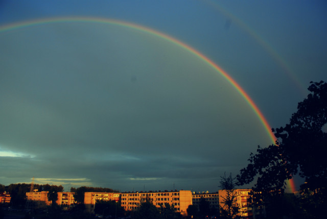 rainbow above us