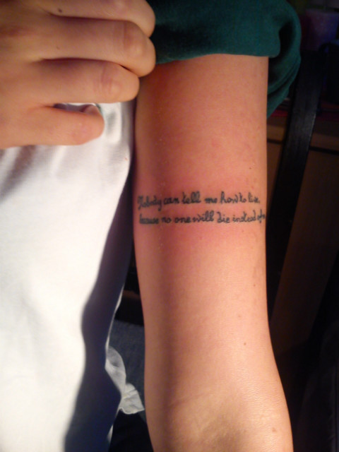 nobody can tell me how to live,