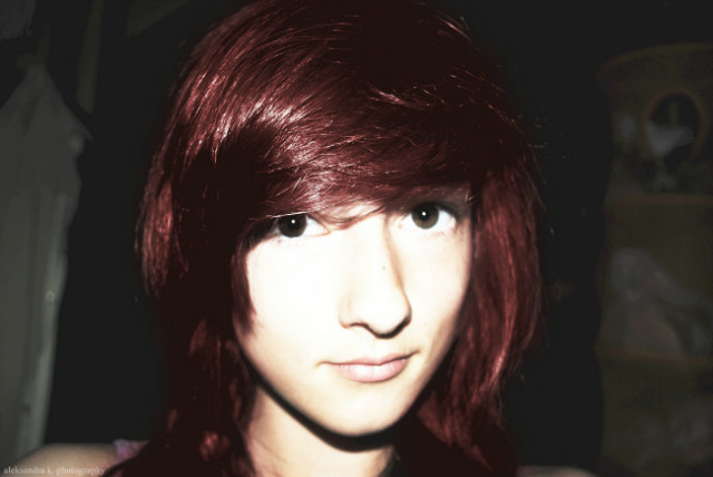 Red hair.