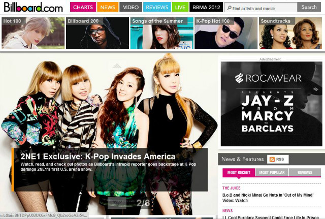 2ne1 in billboard