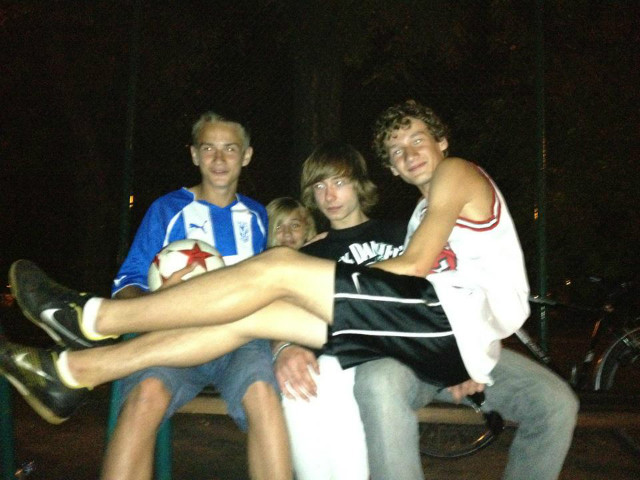 with boys! :D
