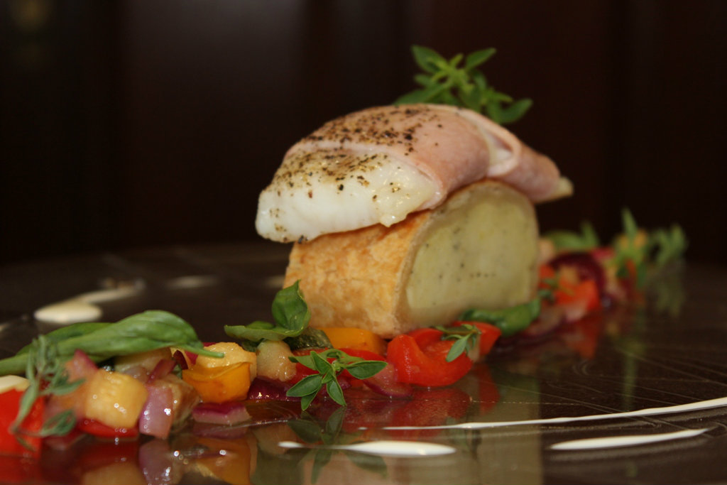 Halibut w szynce polskiej