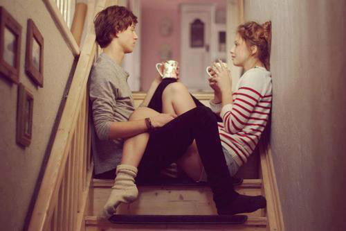 love on the stairs..