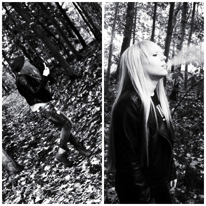 black and white