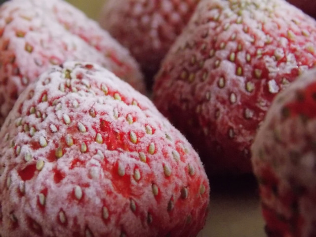 chilled strawberries.