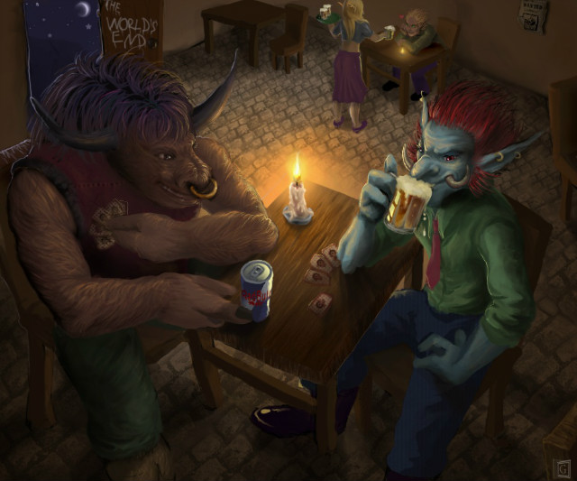Meeting at the tavern.