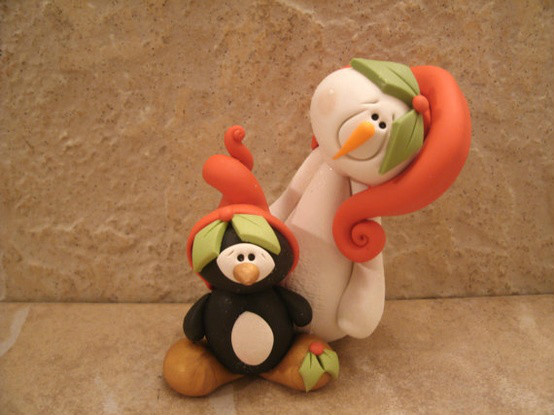 Crazy snowy figures