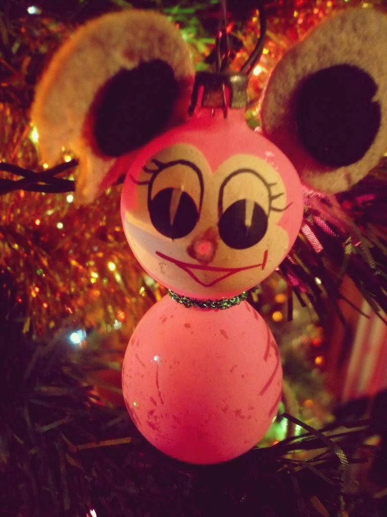 christmas pink mouse! 